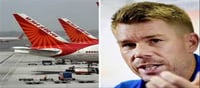 David Warner vented his anger on Air India....?